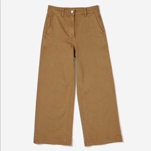 Everlane Tan Wide-Leg Crop Pant
